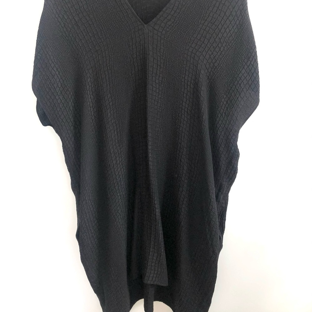 REPTILE PRINT BLACK BEACH COVER-UP ONE SIZE